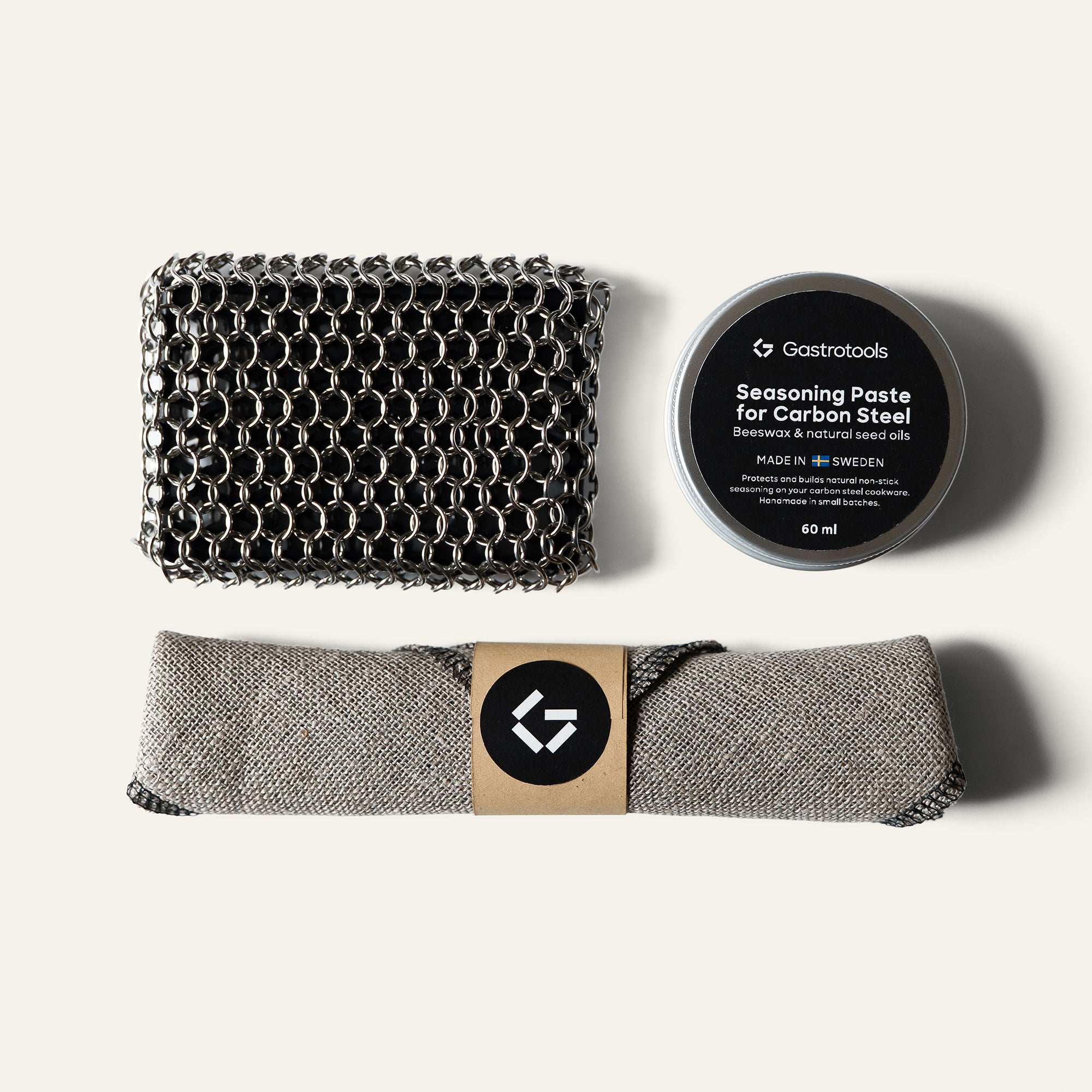 Pflege-Set – Kohlenstoffstahl